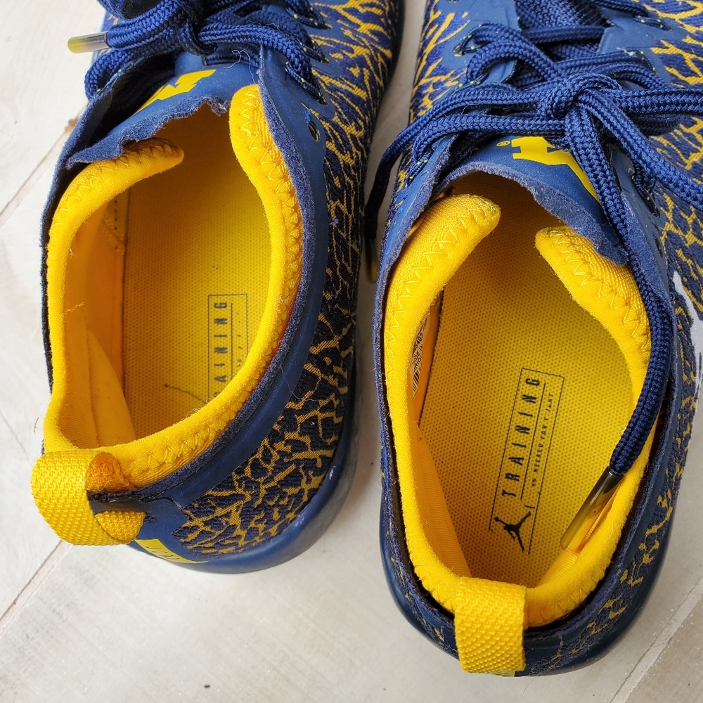 Jordan University Of MICHIGAN Athletic Sneakers with Crackle Design - Picture 8 of 10